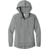 Custom District Womens Perfect Weight Fleece Drop Shoulder Full-Zip Hoodie Heathered Steel Gray