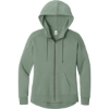 Custom District Womens Perfect Weight Fleece Drop Shoulder Full-Zip Hoodie LaurelGrn