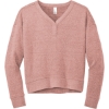 Custom District Womens Perfect Tri Fleece V-Neck Sweatshirt BlustFrost
