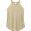Custom District Womens Perfect Tri Rocker Tank. Desert Tan Heather