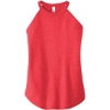Custom District Womens Perfect Tri Rocker Tank. Red Frost