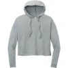Custom District Womens Perfect Tri Midi Long Sleeve Hoodie GreyFrost