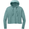 Custom District Womens Perfect Tri Midi Long Sleeve Hoodie Heathered Eucalyptus Blue