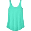 Custom District Womens Perfect Tri Relaxed Tank Aqua Blue Heather