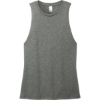 Custom District Womens Perfect Tri Muscle Tank Heathered Charcoal Gray