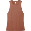 Custom District Womens Perfect Tri Muscle Tank Heathered Russet Brown