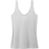 Custom District Womens Perfect Blend CVC V-Neck Tank Light Heather Gray