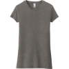 Custom District Womens Fitted Perfect Tri Tee. Grey Frost