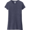 Custom District Womens Fitted Perfect Tri Tee. Navy Blue Frost