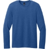 Custom District Perfect Weight CVC Long Sleeve Tee Heathered Deep Royal Blue