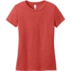 Custom District Womens Perfect Weight CVC Tee Geranium Heather Gray