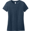 Custom District Womens Perfect Weight CVC Tee Heathered Navy Blue