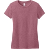 Custom District Womens Perfect Weight CVC Tee Orchid Haze Heather Pink