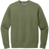 Custom District Wash Fleece Crew Olive Drab Green