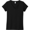 Custom District Womens The Concert Tee V-Neck Black