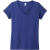 Custom District Womens The Concert Tee V-Neck Deep Royal Blue