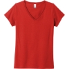 Custom District Womens The Concert Tee V-Neck New Red