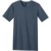 Custom District Very Important Tee with Pocket. Heathered Navy Blue