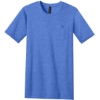 Custom District Very Important Tee with Pocket. Heathered Royal Blue