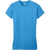Custom District Womens Fitted Very Important Tee . Hthrd Brt Turq