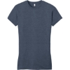 Custom District Womens Fitted Very Important Tee . Heathered Navy Blue