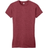 Custom District Womens Fitted Very Important Tee . Hthrd Red