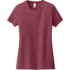 Custom District Womens Very Important Tee . Heathered Cardinal Red