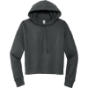 Custom District Womens V.I.T. Fleece Hoodie Heathered Charcoal Gray