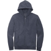Custom District V.I.T. Fleece Full-Zip Hoodie Heathered Navy Blue