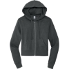 Custom District Womens V.I.T. Fleece Full-Zip Hoodie HtdChar