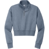Custom District Womens V.I.T. Fleece 1/2-Zip FlntBluHtr