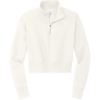 Custom District Womens V.I.T. Fleece 1/2-Zip Gardenia Beige