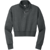 Custom District Womens V.I.T. Fleece 1/2-Zip HtdChar