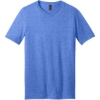 Custom District Very Important Tee V-Neck. Heathered Royal Blue