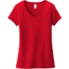 Custom District Womens Very Important Tee V-Neck. Classic Red