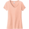 Custom District Womens Very Important Tee V-Neck. Dusty Peach