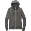 Custom District Womens Featherweight French Terry Full-Zip Hoodie Washed Coal Gray
