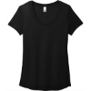 Custom District Womens Flex Scoop Neck Tee Black
