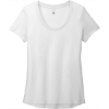 Custom District Womens Flex Scoop Neck Tee White