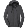 Custom District The Concert Fleece Full-Zip Hoodie. Heathered Charcoal Gray