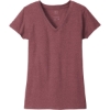 Custom District Womens Re-Tee V-Neck Maroon Heather Red