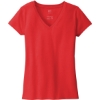Custom District Womens Re-Tee V-Neck Ruby Red