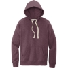 Custom District Re-Fleece Hoodie Maroon Red Heather/White