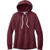 Custom District Womens Re-Fleece Hoodie Maroon Red Heather