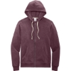 Custom District Re-Fleece Full-Zip Hoodie Maroon Red Heather