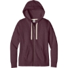 Custom District Womens Re-Fleece Full-Zip Hoodie Maroon Heather Red