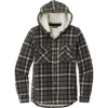 Custom Eddie Bauer Womens Woodland Shirt Jac Gray Steel/Bone White Plaid