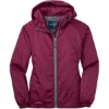 Custom Eddie Bauer Womens Packable Wind Jacket. Black Cherry