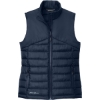 Custom Eddie Bauer Womens Quilted Vest River Blue Navy