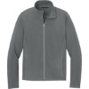 Custom Port Authority Microfleece Jacket. Pearl Grey
